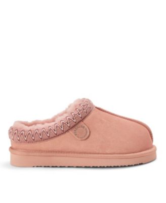 Women's Greta Genuine Shearling Clog Slipper with Embroidery