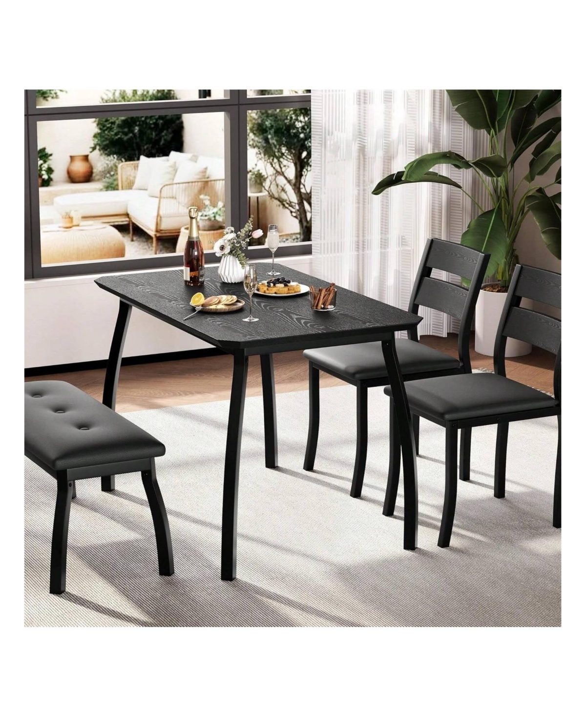 Gaomon Kitchen Table Home Dining Table Set For 4 Wooden Kitchen Table for Dining Room, Home Office