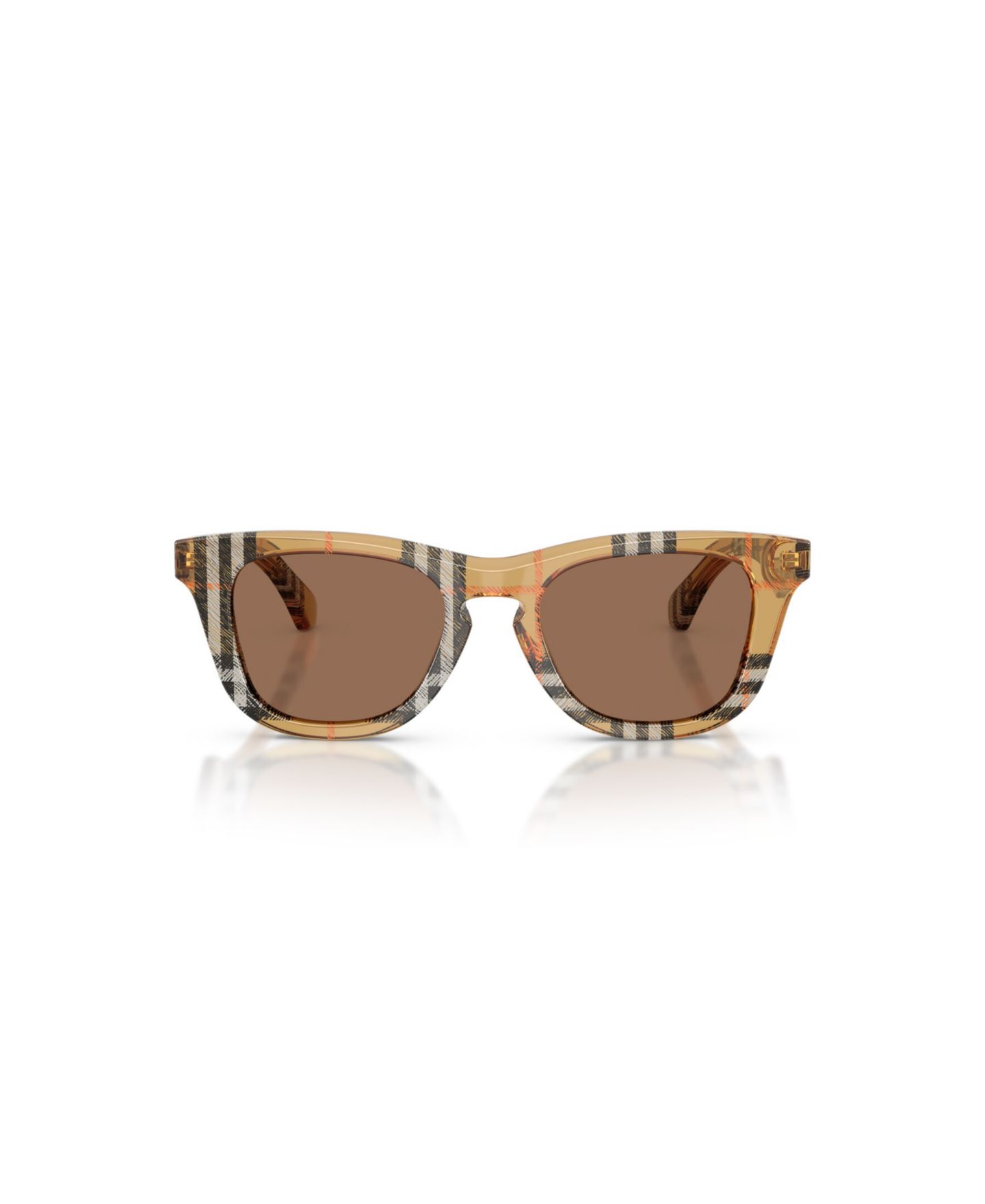 Женские солнцезащитные очки Burberry Square Sunglasses, 0JB4002 (Ages 7-10), цвет: Клетчатый песочный — фото 4