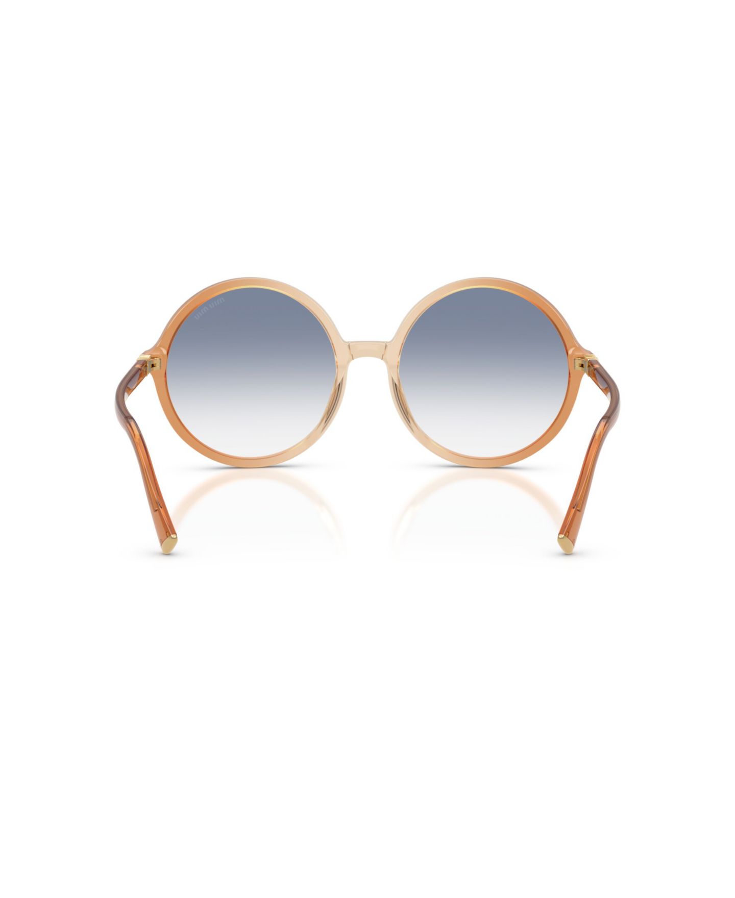 Женские солнцезащитные очки MIU MIU Round, MU B02S, цвет: Коричневый градиентный — фото 5