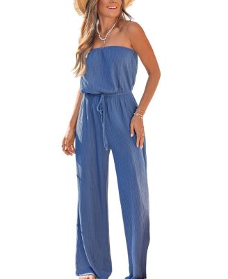 Women's Smokey Amethyst Blue Cover-Up Jumpsuit