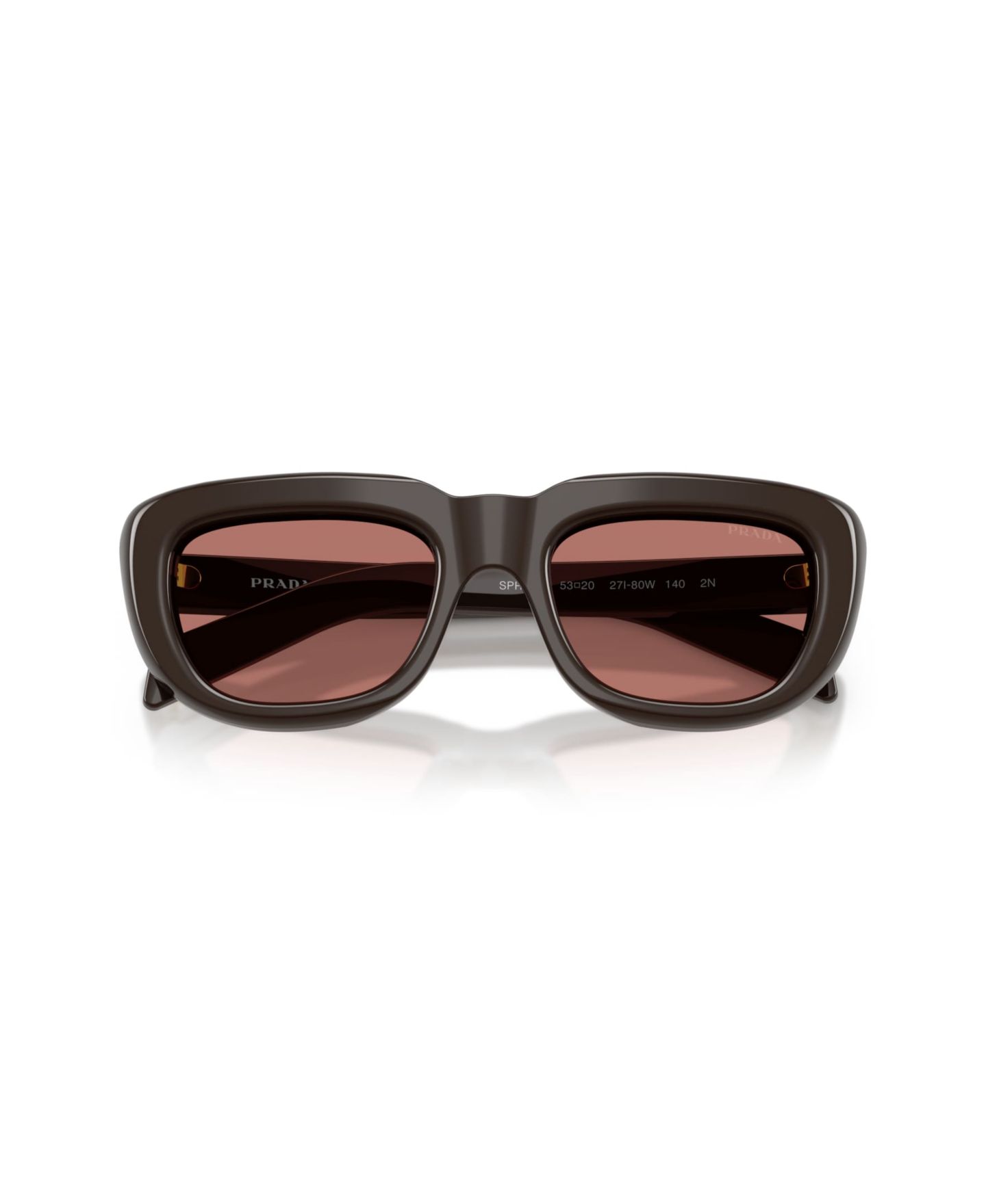 Женские солнцезащитные очки PRADA Rectangle Sunglasses, PR D07S, цвет: Cigar — фото 5