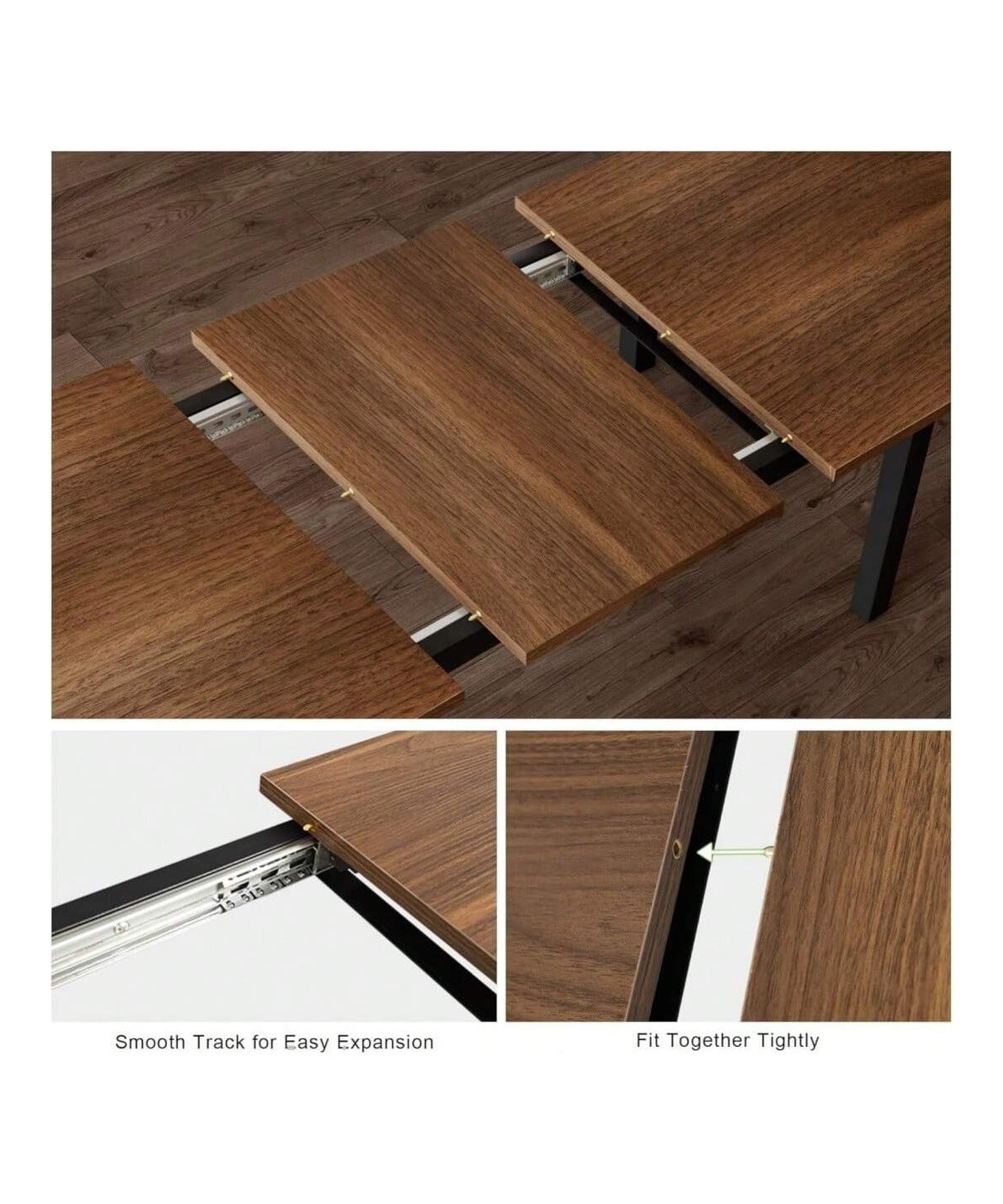 Gaomon Kitchen Table 5 Piece Extendable Dining Table Set For 4 To 8 Modern Space Saving Kitchen Table