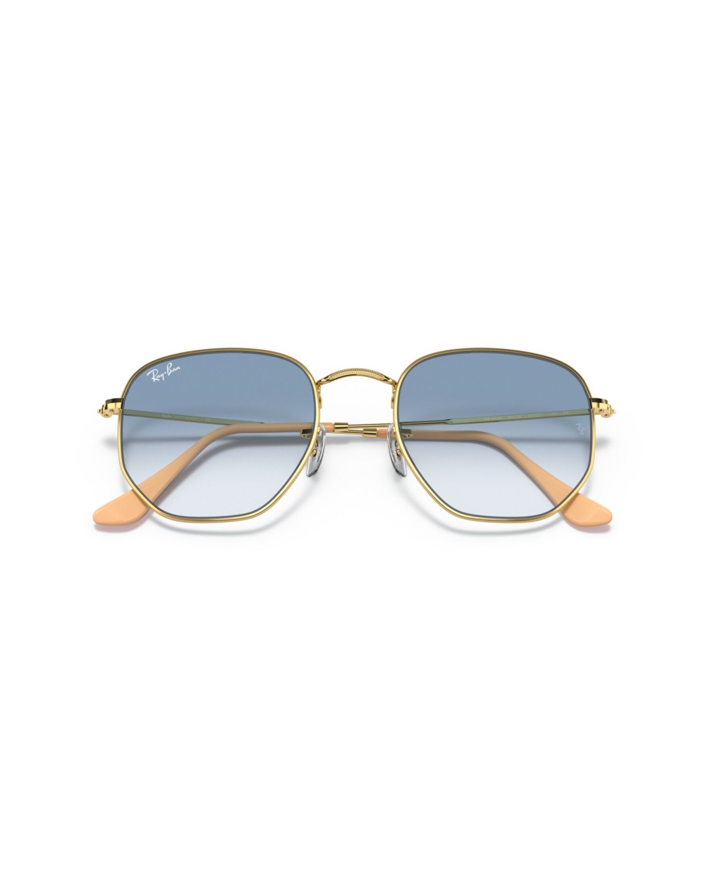 Солнцезащитные очки Ray-Ban Unisex Hexagonal Sunglasses, RB3548, цвет: Золотой — фото 4