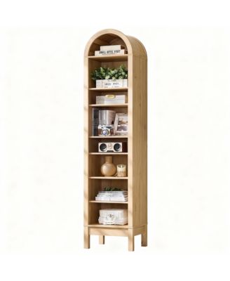 Space-Saving Tall Arched Book shelves with Adjustable Shelves for Home