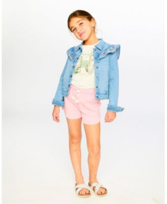 Girl Light Blue Denim Jacket with Embroidery - Toddler|Child