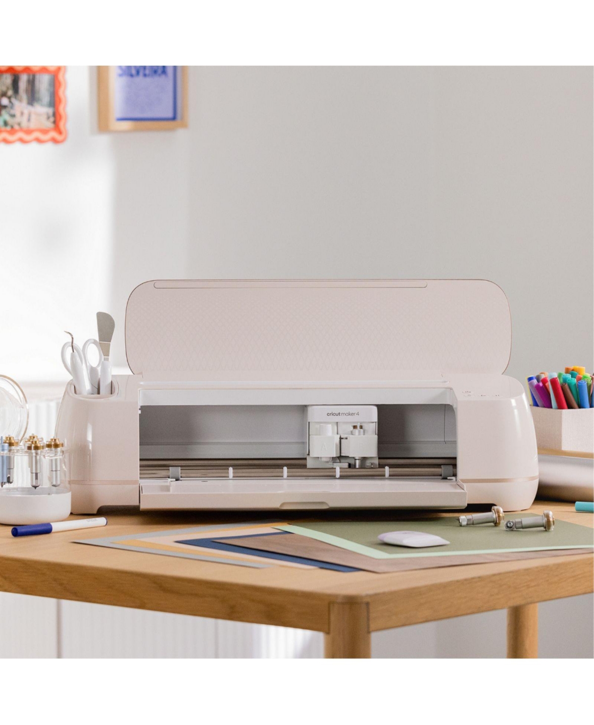 Cricut Maker 4 Cutting Machine with Vinyl and Iron-On Sheets Bundle