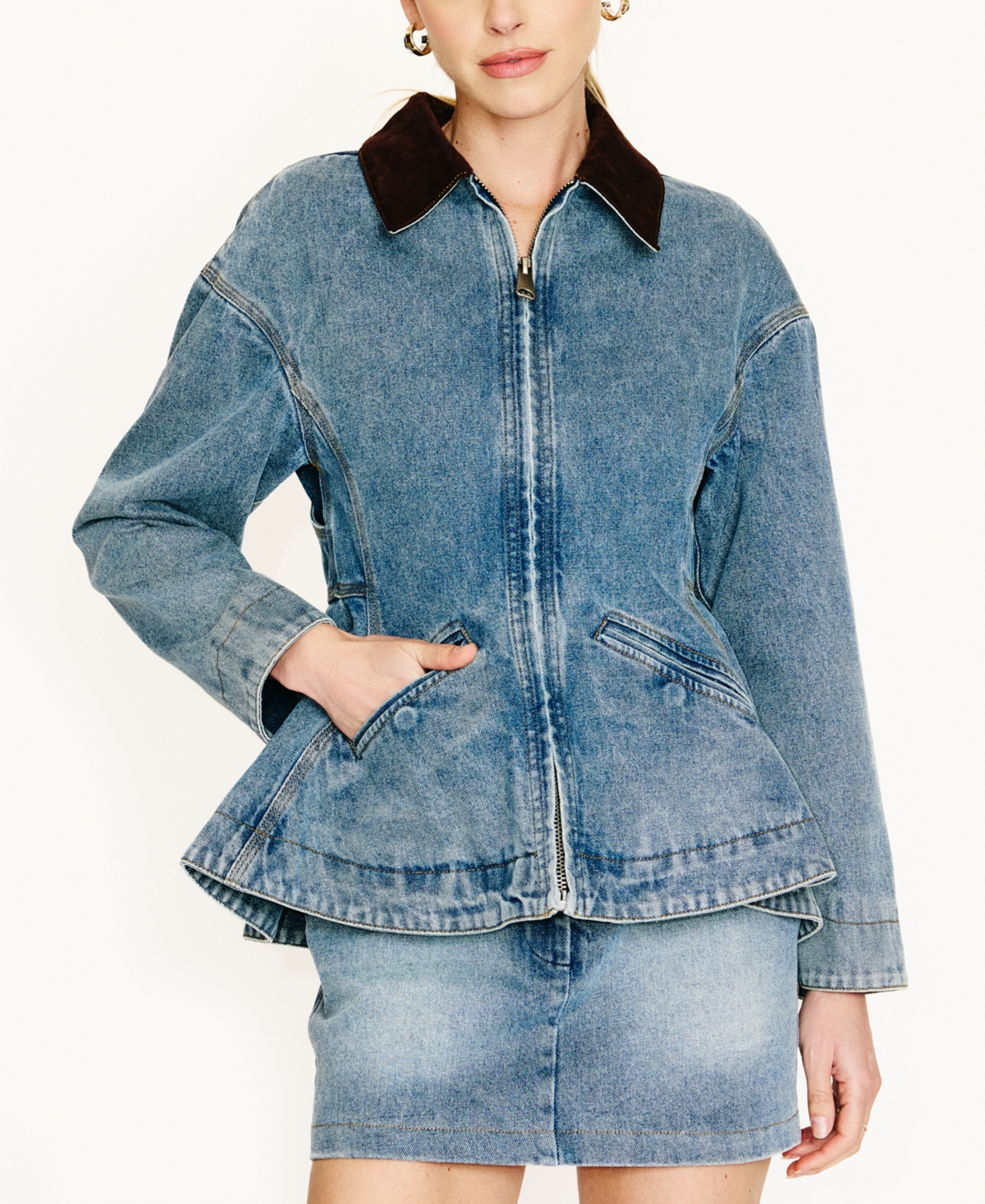 Line & Dot Women's Mottle Mini Skirt