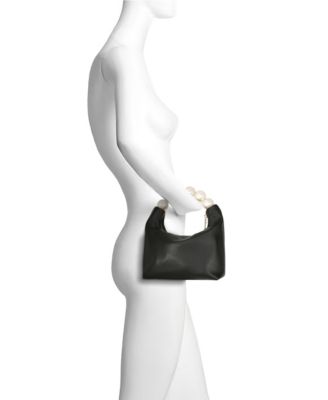 Woman's Calla Leather Zip Top w. Large Pearl Top Handle