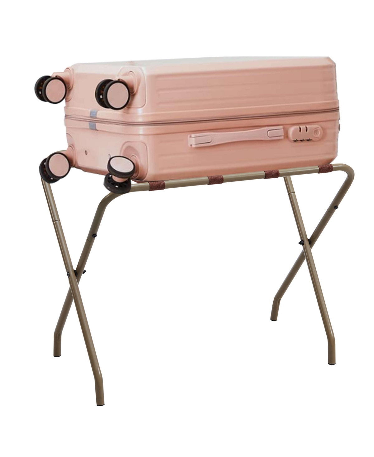 Kings Brand Furniture Folding Luggage Rack with Nylon Straps