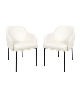 Loft Faux Leather Upholstered Dining Armchairs, Set of 2