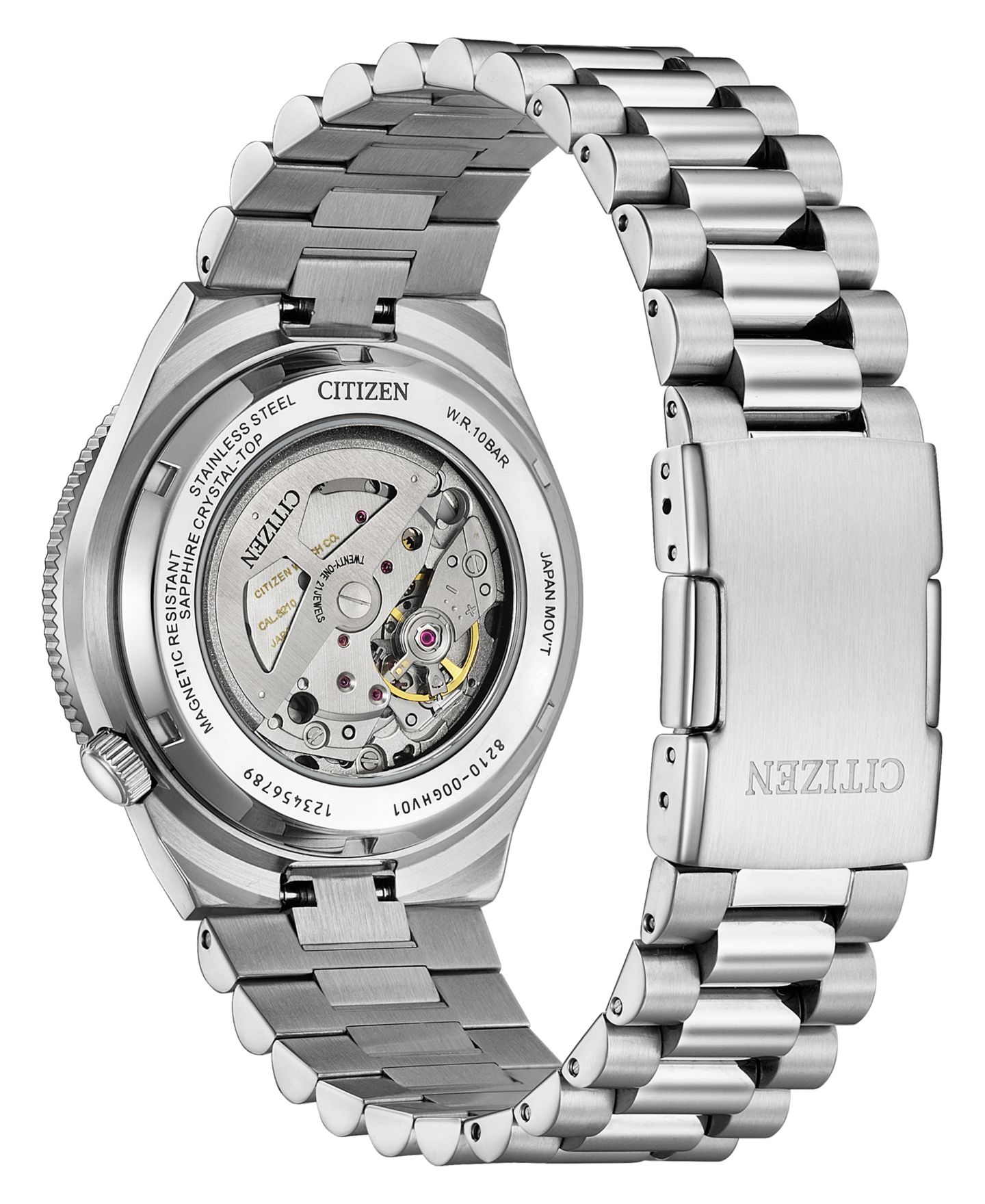 Мужские часы Citizen Tsuyosa Shore Silver-Tone Stainless Steel Bracelet Watch, 40mm — фото 2