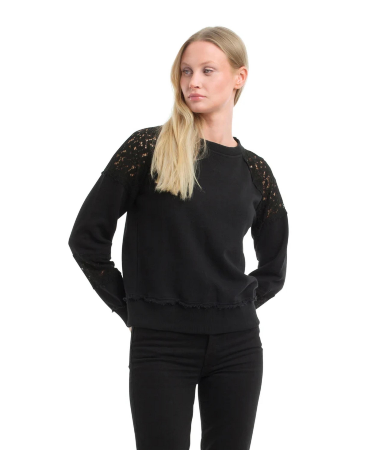 Wilt Clothing Women's Lace Details Sweatshirt