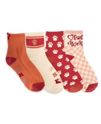 Women's 4 Pk QTR Crew Novelty