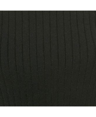 Women's Rib Knit Cut-Out Crop Top