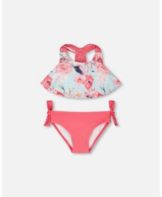Girl Two-Piece Swimsuit Flamingo Print