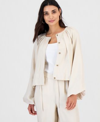 Petite Raglan Sleeve Cropped Jacket