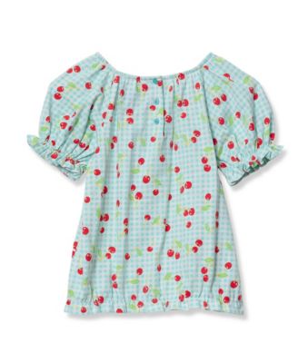 Girls Shirred Puff Blouse