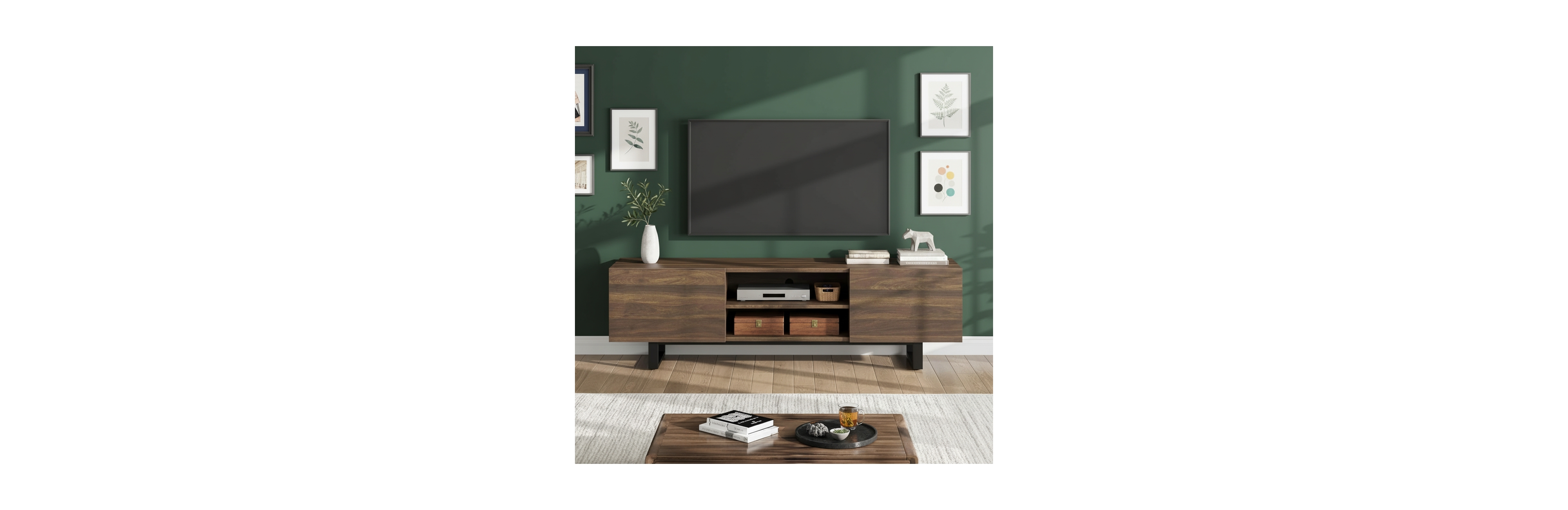 gaomon Tv Stand with Ample Storage Space, Multipurpose Media Unit