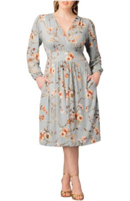 Plus Size Diana Long Sleeve Midi Dress