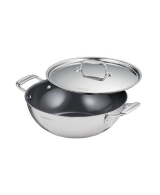 Utsava Tri-Ply Clad Stainless Steel 3.75-Quart Covered Kadai