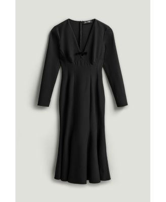 Women's Bow Detail Mermaid Maxi Dress