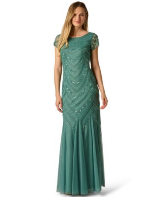 Women's Embellished Godet-Inset Gown