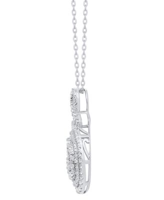 Diamond Pendant Necklace (1 ct. t.w.) Set in Sterling Silver 