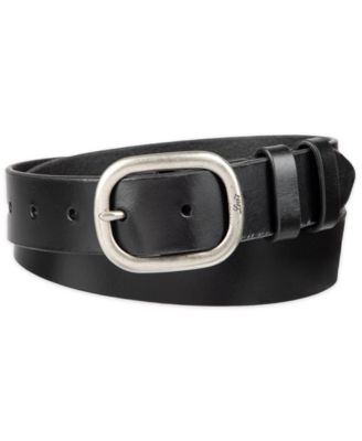 Women's Casual Center Bar Double Loop Leather Belt