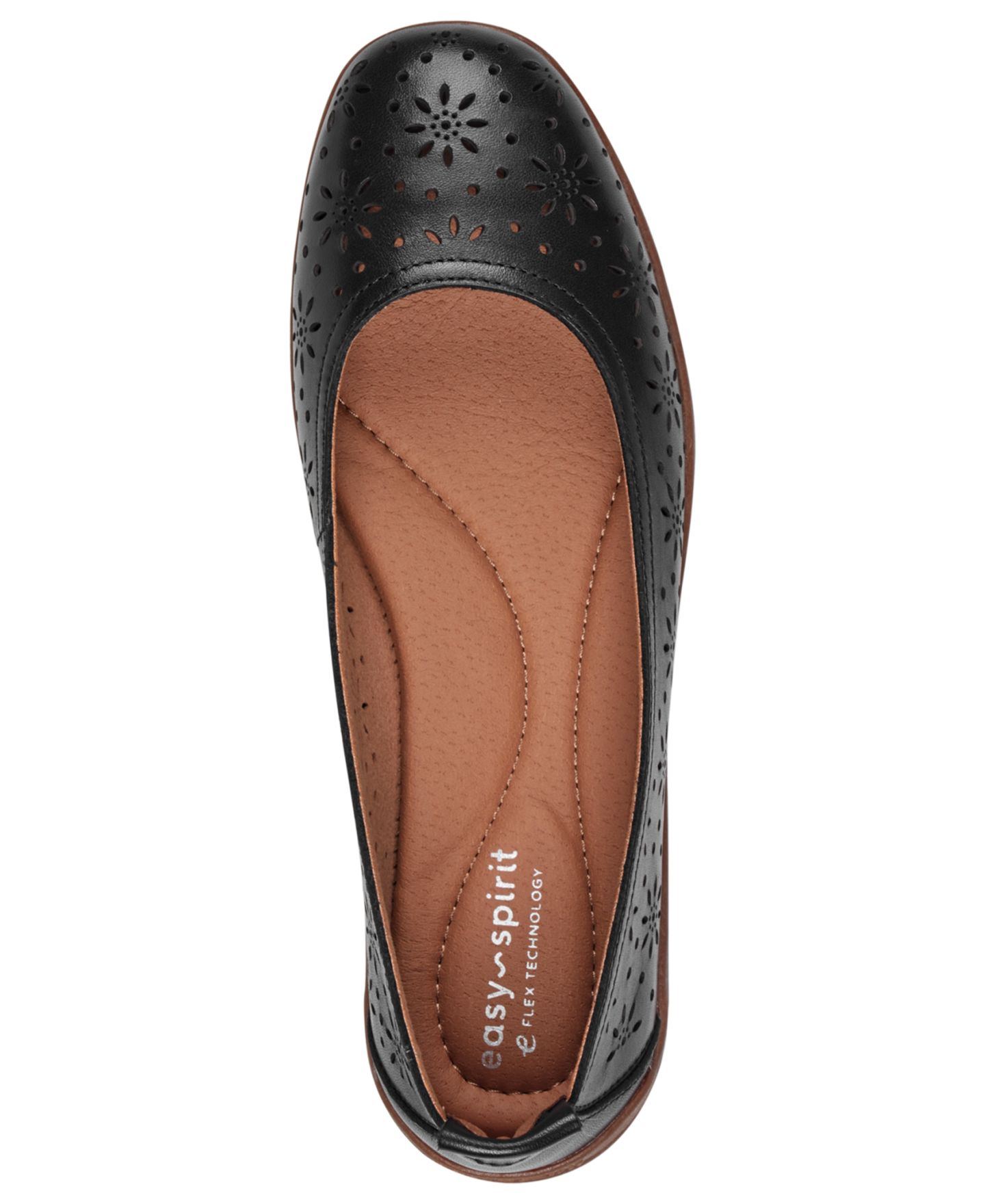 Женские балетки Easy Spirit Araceli eFlex Slip-On Ballet Flats, цвет: Чёрный кожаный — фото 4