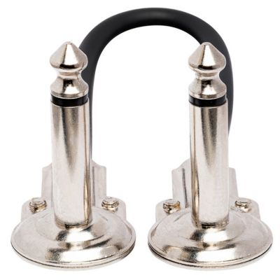 1/4" Phone Right Angle Male to 1/4" Phone Right Angle Male Guitar Patch Cable, 6", 6 Pack