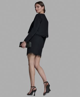 Women's Padded Shoulder Open Front Jacket