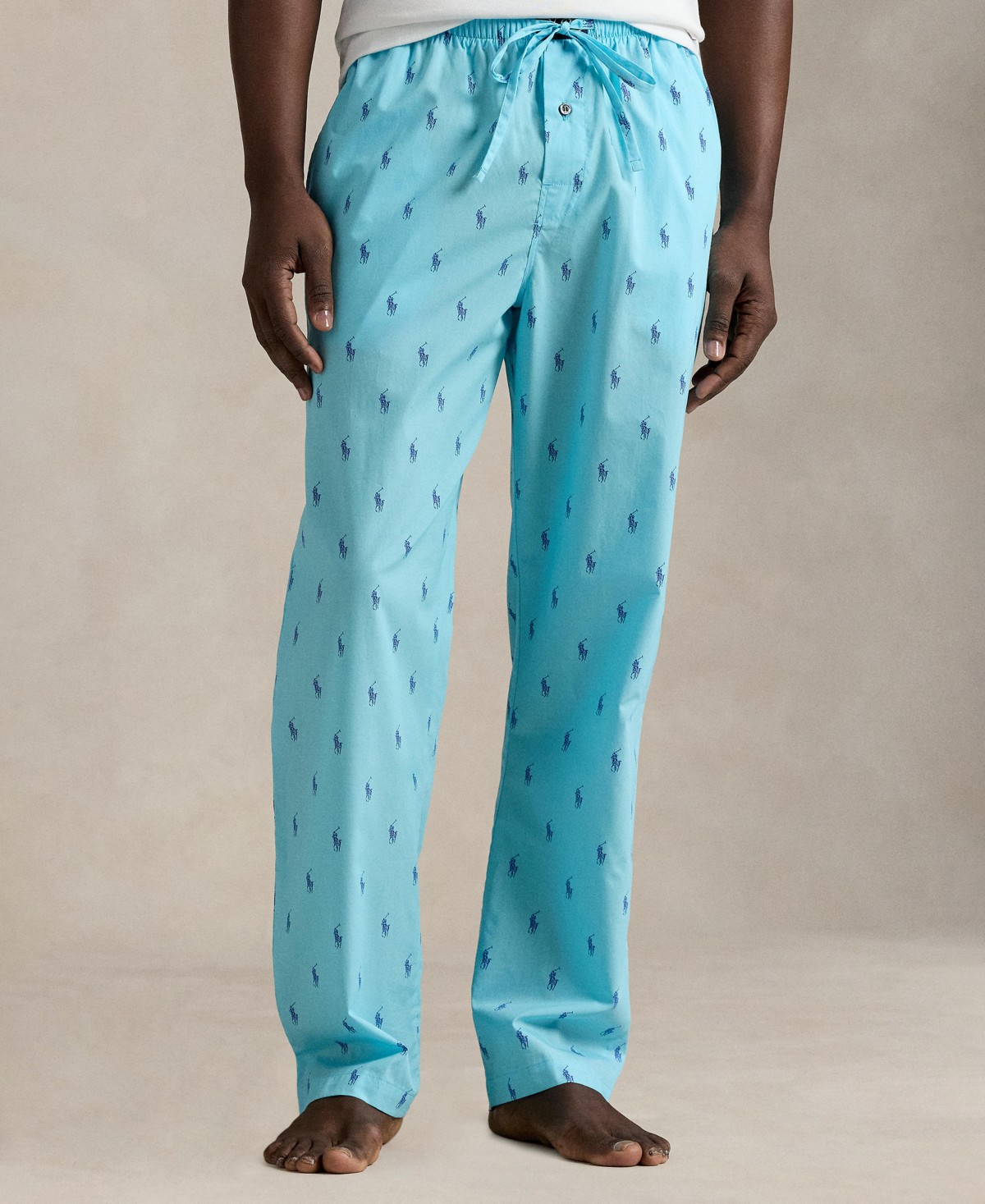 Мужские Polo Ralph Lauren Men's All-Over Pony Print Pajama Pants — фото 1