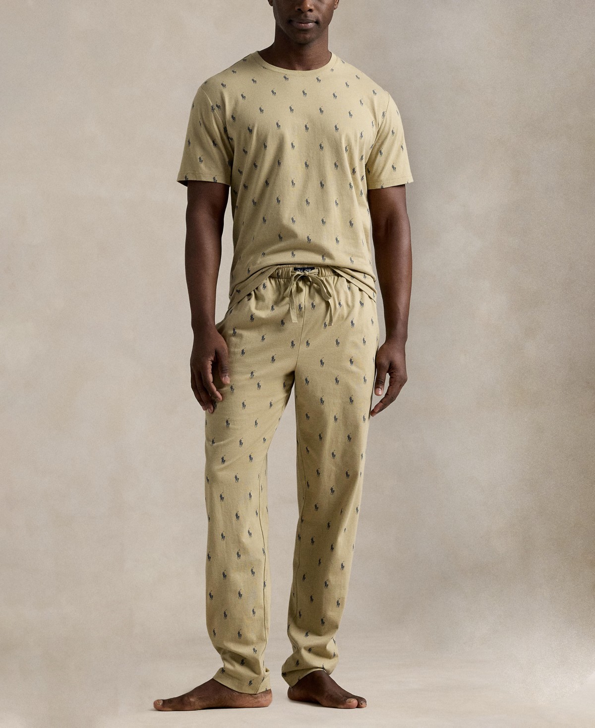 Мужские Polo Ralph Lauren Men's Crewneck T-Shirt and Pajama Pants, 2-Piece Set — фото 2
