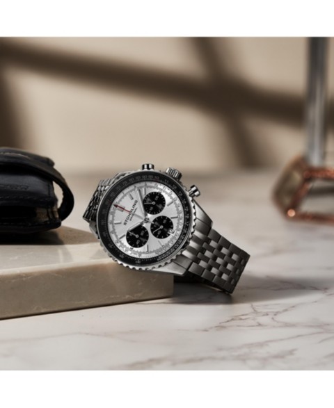 Мужские часы Stuhrling 1010B кварцевый хронограф 42мм сталь