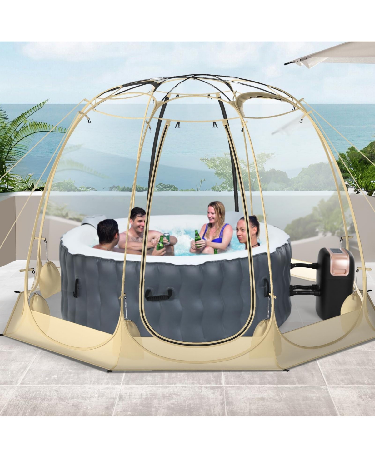 Mecale Clear Bubble Tent Transparent Pvc Igloo, Instant Screen House
