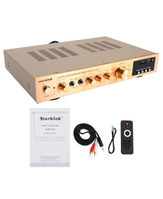 5-Channel 2000W Peak AV Surround Amplifier, Ultra-Thin Aluminum Body with Bluetooth 5.0, USB/SD & FM Radio