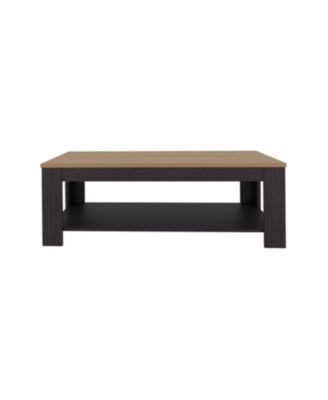 Rectangular Coffee Table with Lower Shelf, Wenge