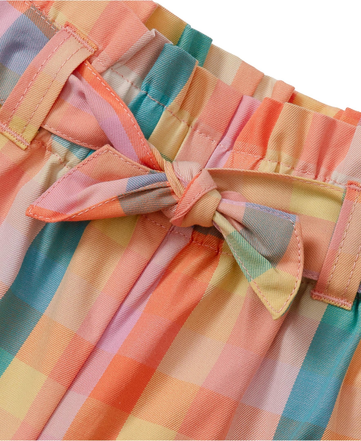 Lands' End Girls Belted Woven Pull On Shorts