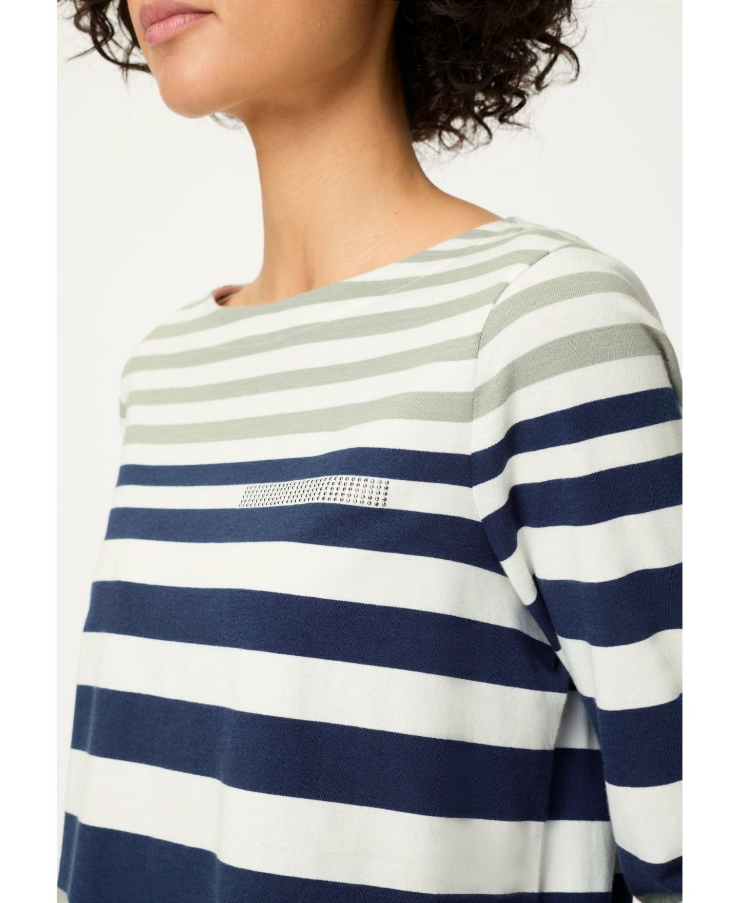 Женская футболка Olsen Varied Stripe, цвет: Насыщенный тёмно-синий — фото 4