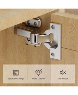 65.4" in Tall Boho Bookshelf with 5 Tier Bookshelf and Rattan Doors, Wooden Bookcase with Storage, Large Bookshelf for Living