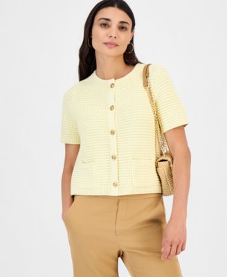 Petite Short-Sleeve Cardigan