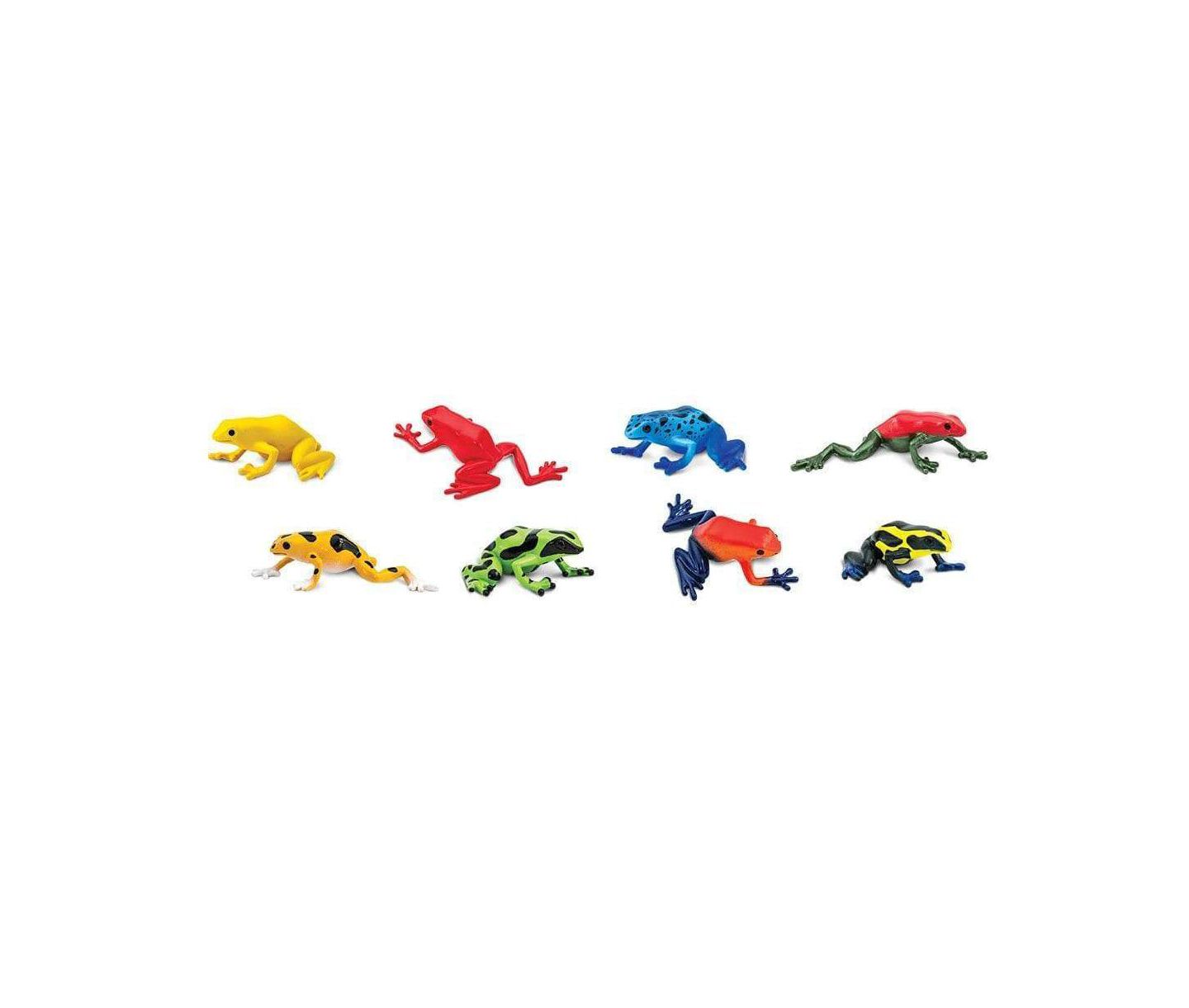 Детские фигурки Safari Ltd. Poison Dart Frogs Hand-Painted 8-Piece Figurine Set, Ages 3+ — фото 2