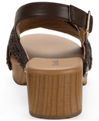 Women's Devynn X-Band Raffia Round Toe Sandals