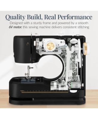 55-Piece Sewing Machine Kit for Beginners, w/ 16 Stitch Patterns, Double Stitching