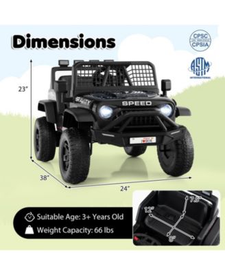 24V Ride On Car for Kids with Parent Remote Control and Music