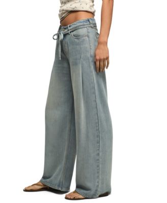 Women's Wide Leg Liquid Denim Luxe Palazzo Jeans