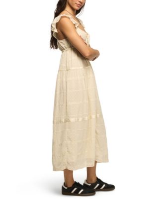 Women's Sweetheart Neck Tiered Midi Dress