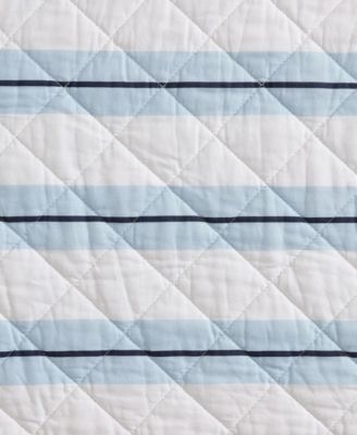Tim Stripe Cotton Reversible 3-Pc. Quilt Set, Full/Queen