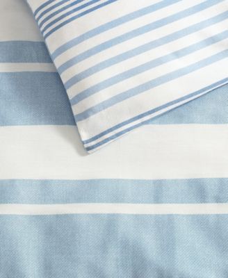 Riverside Stripe Cotton Reversible 2-Pc. Comforter Set, Twin